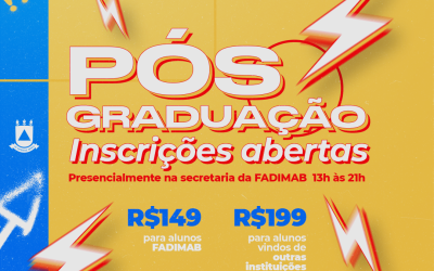PÓS COM MATRÍCULAS ABERTAS!